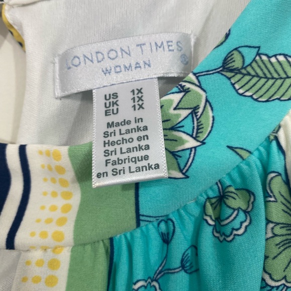 London Times Vibrant Patterned Dress - Picture 3 of 5